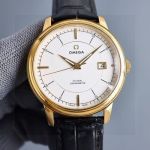 OMEGA Best Edition with 8215 Movement Gold Italian Cowhide Watch Strap 40mm Watch